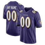 Custom B.Ravens Purple MWATKINS Game Jersey
