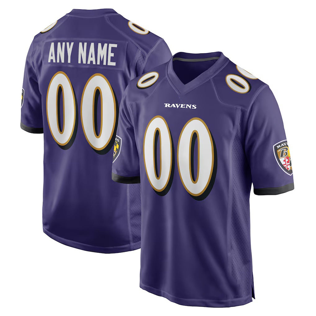 Custom B.Ravens Purple MWATKINS Game Jersey
