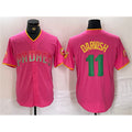 San Diego Padres #11 Yu Darvish Pink MWATKINS Cool Base Stitched Jersey