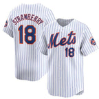 New York Mets #18 Darryl Strawberry White MWATKINS 2024 Home Limited Stitched Jersey