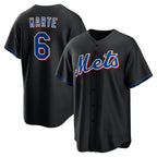 New York Mets #6 Starling Marte Black MWATKINS Stitched Cool Base Jersey