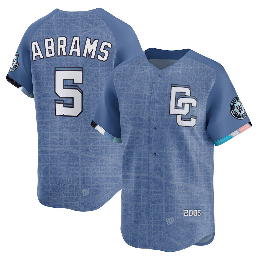 Washington Nationals #5 CJ Abrams Blue MWATKINS 2025 City Connect Limited Jersey