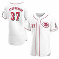 Cincinnati Reds #37 Tyler Stephenson White MWATKINS Stitched Flex Base Jersey