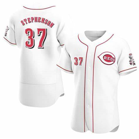 Cincinnati Reds #37 Tyler Stephenson White MWATKINS Stitched Flex Base Jersey