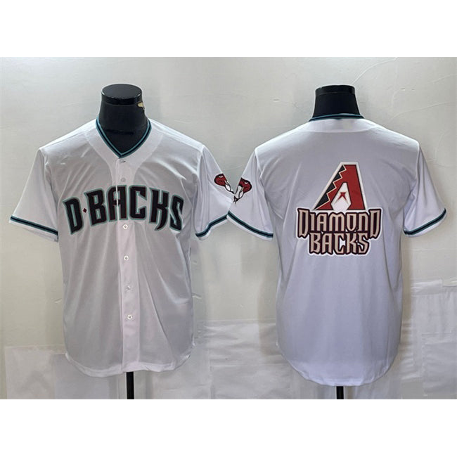 Arizona Diamondbacks White MWATKINS Team Big Logo Cool Base Stitched Jerseys