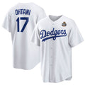 Los Angeles Dodgers #17 Shohei Ohtani White MWATKINS 2024 World Series Cool Base Stitched Jersey