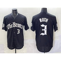 New York Yankees #3 Babe Ruth Black MWATKINS 'Gothic Legacy Edition' Vapor Premier Limited Stitched Jersey