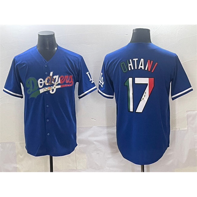 Los Angeles Dodgers #17 Shohei Ohtani Blue MWATKINS Mexico Stitched Jersey