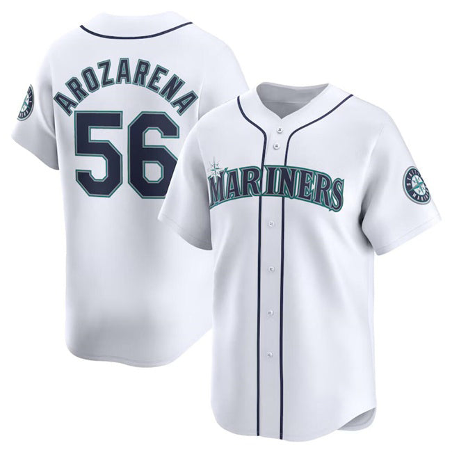 Seattle Mariners #56 Randy Arozarena White MWATKINS 2024 Home Limited Stitched jersey