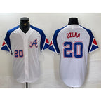 Atlanta Braves #20 Marcell Ozuna Number White MWATKINS 2023 City Connect Flex Base Stitched Jersey