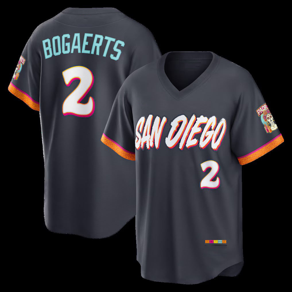 San Diego Padres #2 Xander Bogaerts Obsidian MWATKINS 2026 City Connect Stadium Jersey