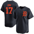 Detroit Tigers #17 Jace Jung Black MWATKINS 2024 Alternate Limited Stitched Jersey