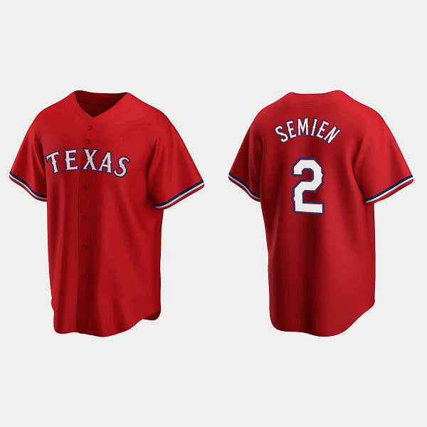 Texas Rangers #2 Marcus Semien Red MWATKINS Cool Base Stitched Jersey