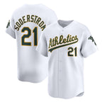 Oakland Athletics #21 Tyler Soderstrom White MWATKINS Home Limited Player Jersey 2