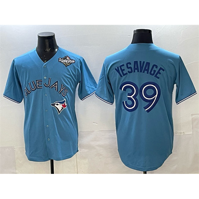 Toronto Blue Jays #39 Trey Yesavage Blue MWATKINS 2025 World Series Home Cool Base Stitched Jersey