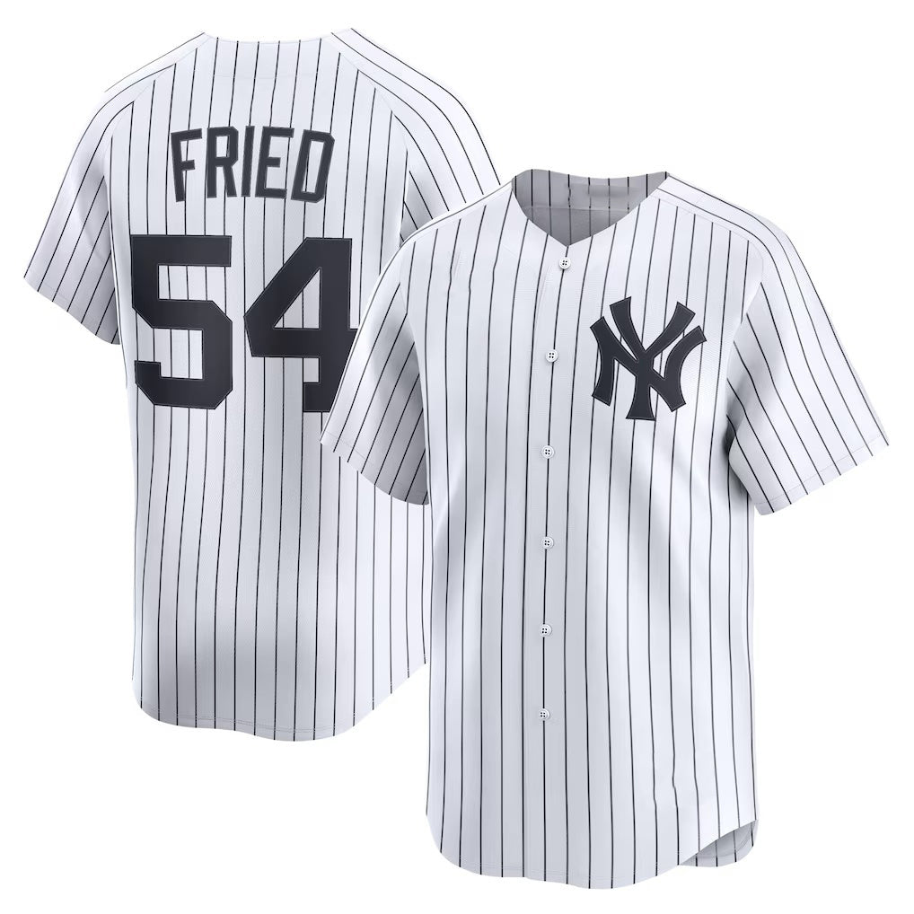 New York Yankees #54 Max Fried White MWATKINS Home Limited Player Jersey 2