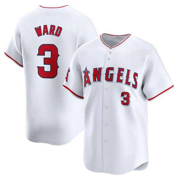 Los Angeles Angels #3 Taylor Ward White MWATKINS Home Limited Stitched Jersey