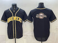 Milwaukee Brewers Team Big Logo 2026 Fashion Replica Black MWATKINS Out Stitched Jersey