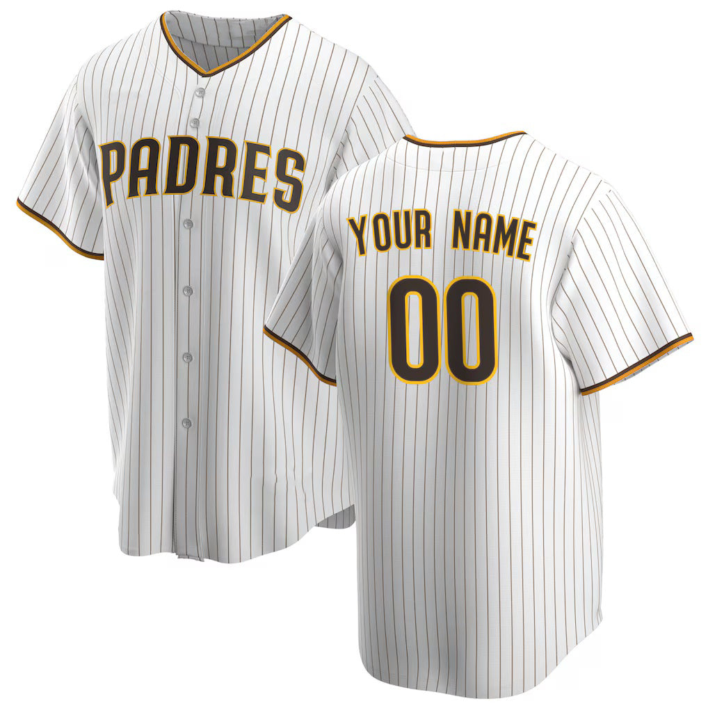 Custom San Diego Padres White MWATKINS Home Replica Jersey