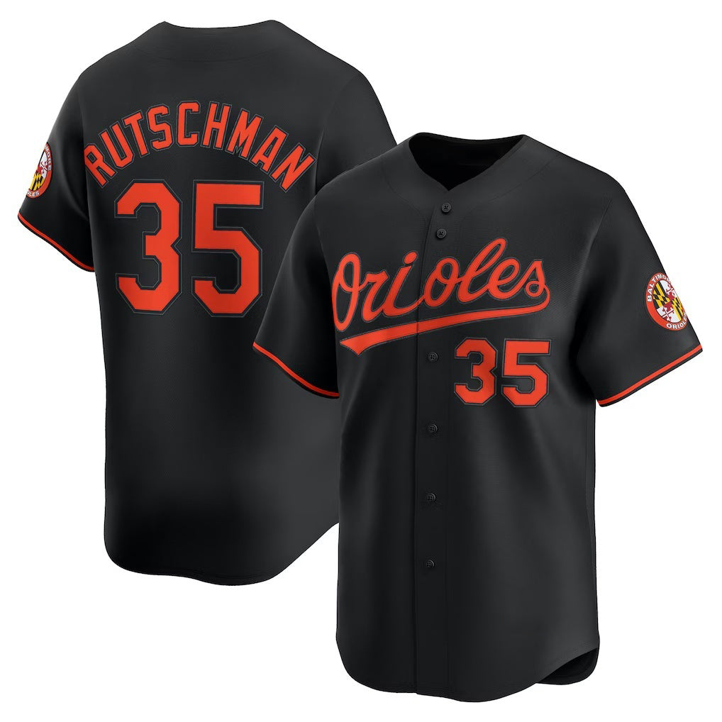 Baltimore Orioles #35 Adley Rutschman Black MWATKINS Alternate Limited Player Jersey