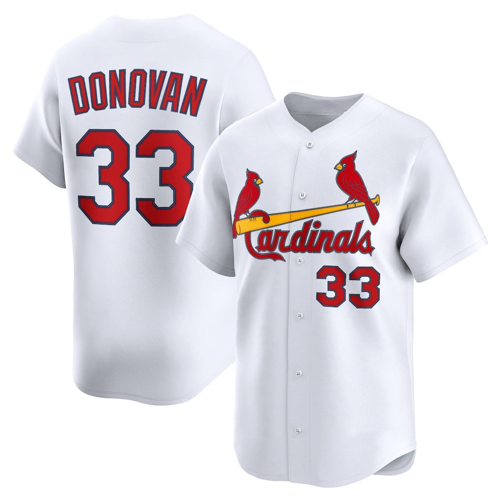 St. Louis Cardinals #33 Brendan Donovan White MWATKINS Home Limited Player Jersey