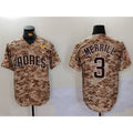 San Diego Padres #3 Jackson Merrill Camo MWATKINS With PS Patch Cool Base Stitched Jersey