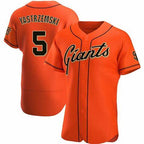 San Francisco Giants #5 Mike Yastrzemski Orange MWATKINS Flex Base Jersey