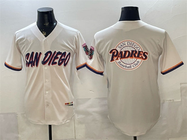 San Diego Padres Team Big Logo Cream MWATKINS 2026 City Connect Stadium Stitched Jersey