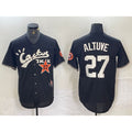 Houston Astros #27 Jose Altuve Black MWATKINS Cactus Jack Cool Base Jersey