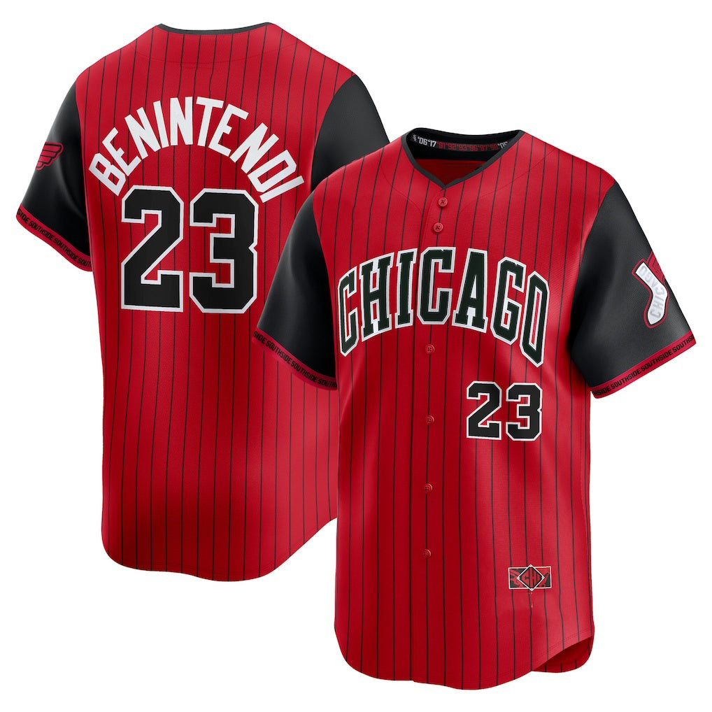 Chicago White Sox #23 Andrew Benintendi Red-Black MWATKINS 2025 City Connect Limited Player Jersey
