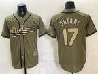 Los Angeles Dodgers #17 Shohei Ohtani Olive MWATKINS 2026 Armed Forces Day Stitched Jersey 2