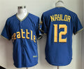 Seattle Mariners #12 Josh Naylor Royal MWATKINS 2025 Cool Base Stitched jersey