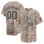 Custom Houston Astros USMC Alternate Vapor Premier Limited Jersey ¨C Desert MWATKINS