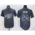 Tampa Bay Rays #24 Zach Eflin Charcoal MWATKINS 2024 City Connect Limited Cool Base Jersey