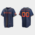 Custom Houston Astros ACTIVE PLAYER 2022 Navy MWATKINS City Connect Cool Base Stitched Jersey