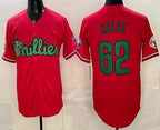 Philadelphia Phillies #62 Jason Kelce Red MWATKINS Limited Stitched Jersey
