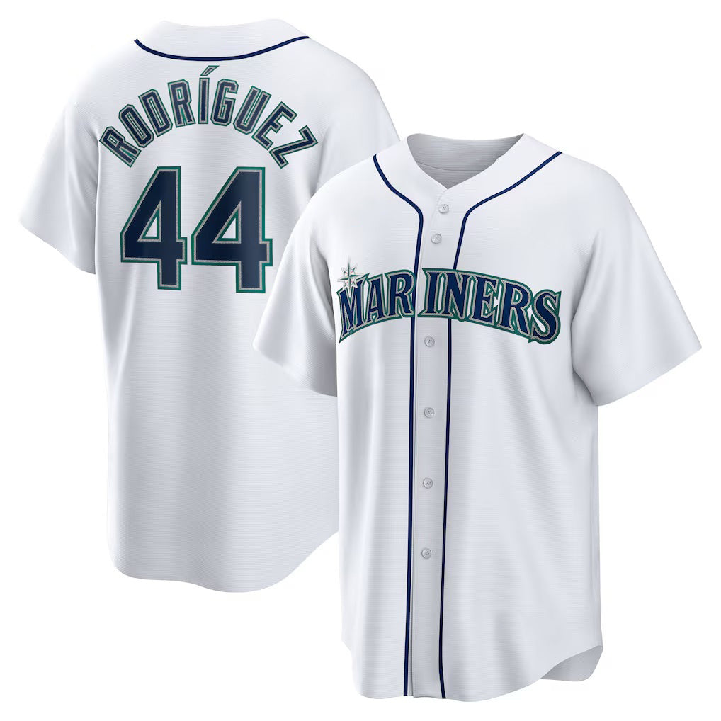 Seattle Mariners #44 Julio Rodriguez White MWATKINS Home Replica Player Jersey