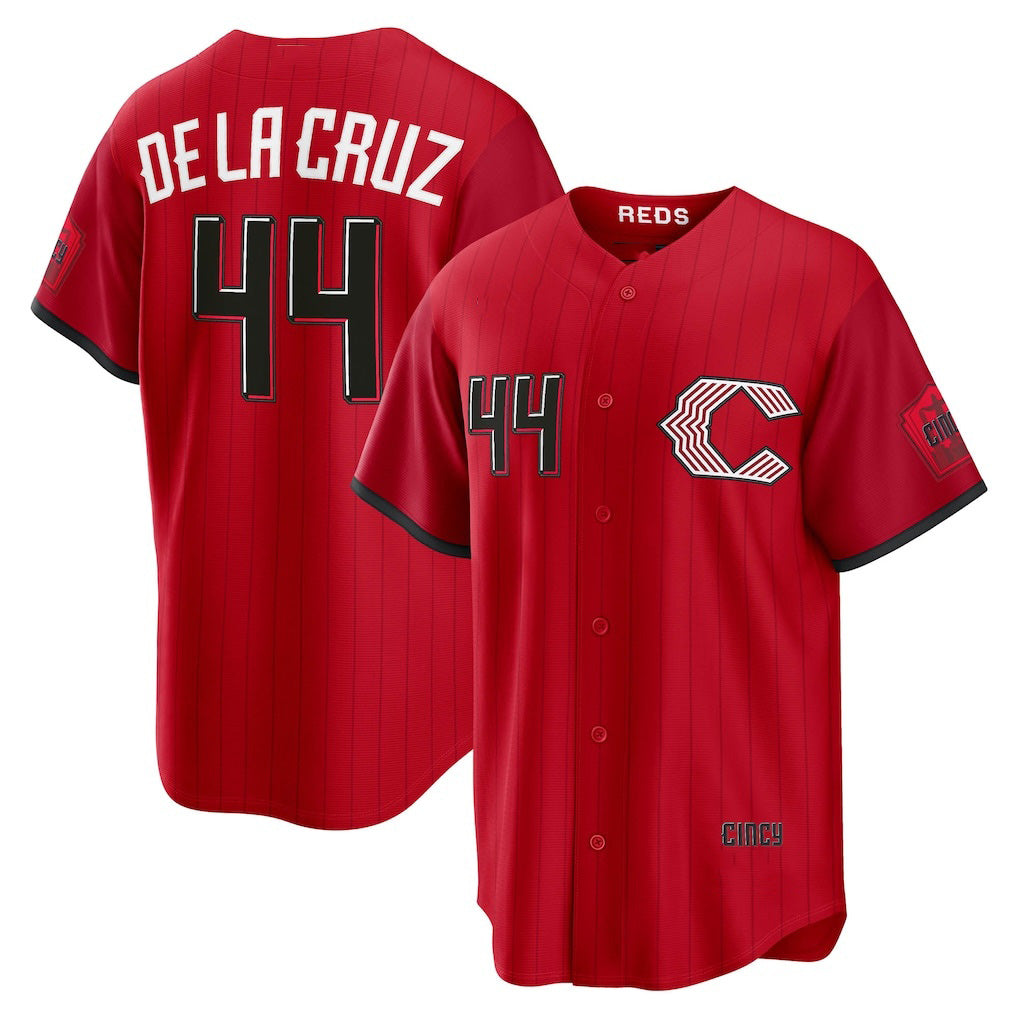 Cincinnati Reds #44 Elly De La Cruz Red MWATKINS 2026 City Connect Stadium Jersey