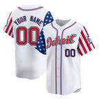 Custom Detroit Tigers ACTIVE PLAYER White MWATKINS 2025 Independence Day Vapor Premier Limited Stitched Jersey