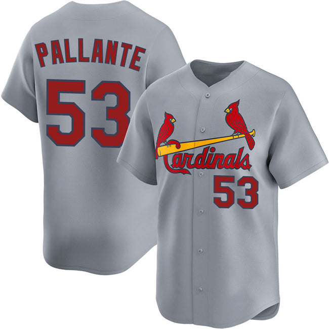 St. Louis Cardinals #53 Andre Pallante Gray MWATKINS 2024 Away Limited Stitched Jersey