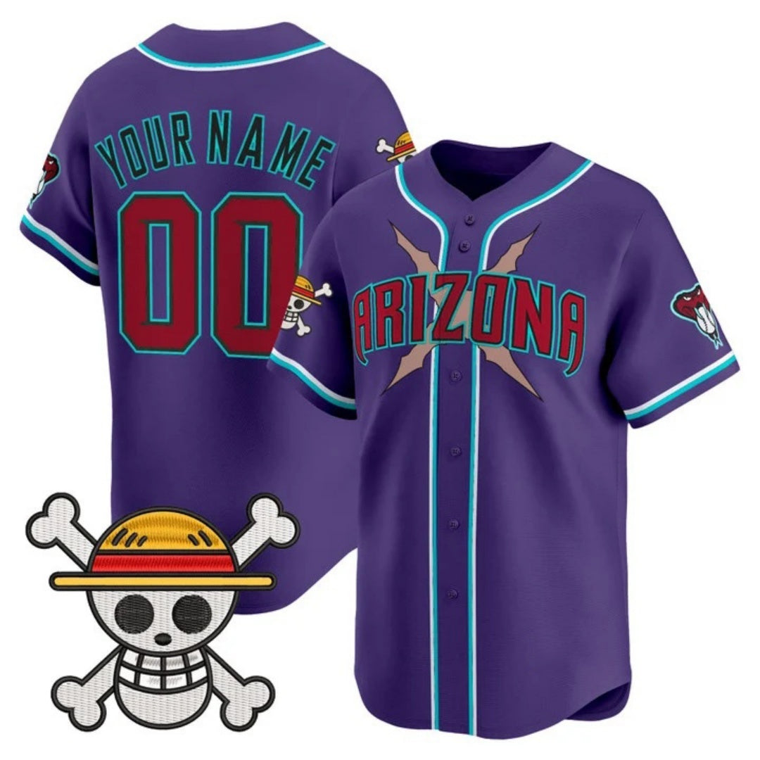 Custom Arizona Diamondbacks x One Piece Purple MWATKINS Vapor Premier Limited Jersey - Stitched