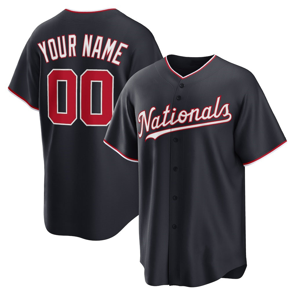 Custom Washington Nationals Navy MWATKINS Alternate Replica Jersey