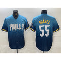 Philadelphia Phillies #55 Ranger Suarez Blue MWATKINS 2024 City Cool Base Jersey