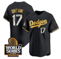 Los Angeles Dodgers #17 Shohei Ohtani Black Gold MWATKINS 2024 World Series Limited Stitched Jersey