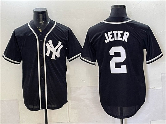 New York Yankees #2 Derek Jeter 2026 Fashion Replica Black MWATKINS Out Stitched Jersey