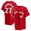 Toronto Blue Jays #27 Vladimir Guerrero Jr. Red MWATKINS 50th Anniversary Alternate Limited Jersey