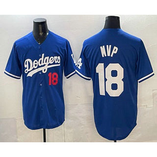 Los Angeles Dodgers #18 Yoshinobu Yamamoto MVP Blue MWATKINS Limited Stitched Jersey