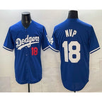 Los Angeles Dodgers #18 Yoshinobu Yamamoto MVP Blue MWATKINS Limited Stitched Jersey