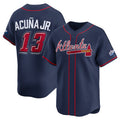 Atlanta Braves #13 MWATKINSld Acu?a Jr. Navy MWATKINS 2025 Speedway Classic Alternate Limited Stitched Jersey