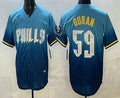 Philadelphia Phillies #59 Jhoan Duran Blue MWATKINS 2024 City Cool Base Jersey